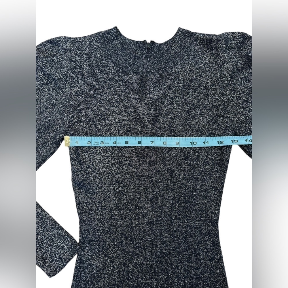 Sachin & Babi Amelie Metallic Navy Blue Knit Sweater Dress Women’s Size Small - Picture 13 of 14